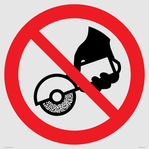 Prohibition: Do not use with hand-held grinding machine
